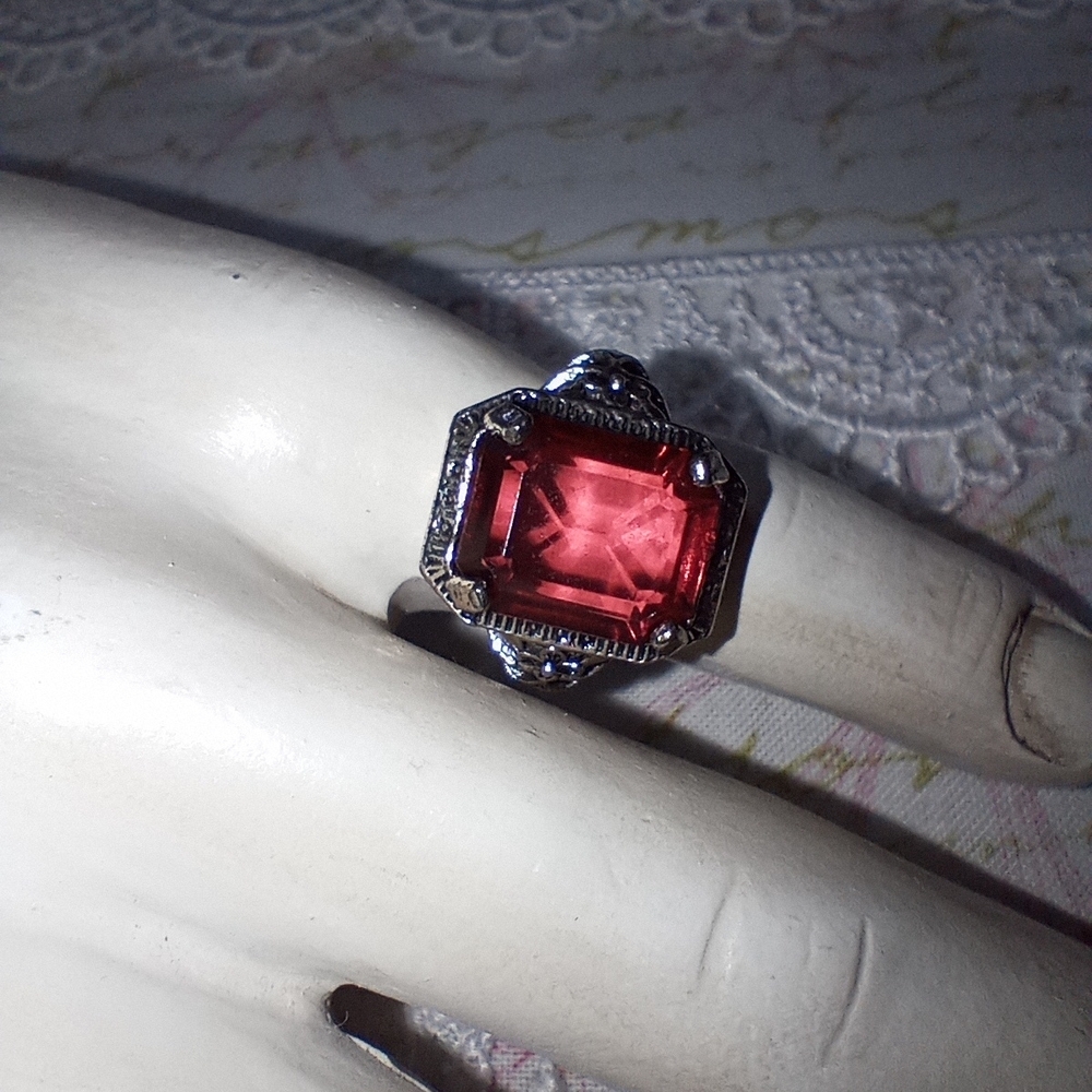 Pink Gemstone Statement Ring - image 6